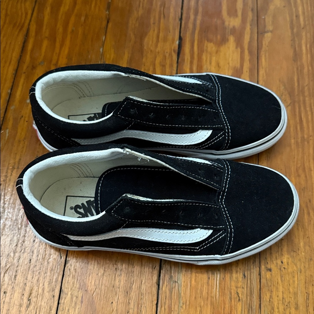 Vans Classic Black and White Slip-Ons